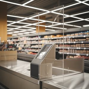 mampara supermercado